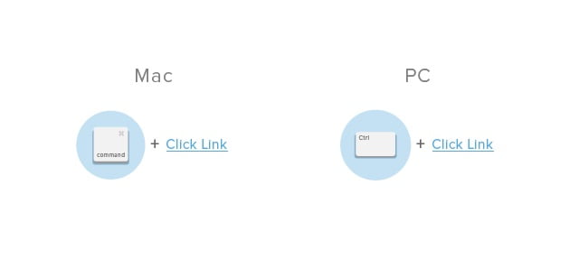 Open Link In New Tab / میانبر های کروم