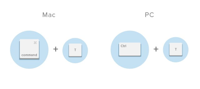 Open New Tab Shortcut / کلید ترکیبی باز کردن تب جدید کروم