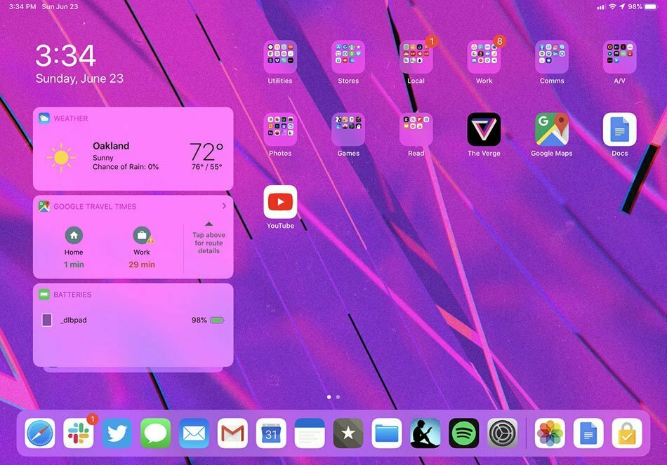 هوم اسکرین سیستم عامل جدید آیپد / home-screen-iPadOS