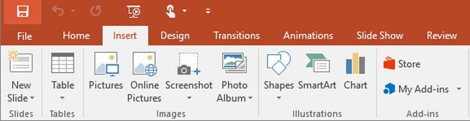 insert tab in powerpoint/ برگه تب در پاورپوینت