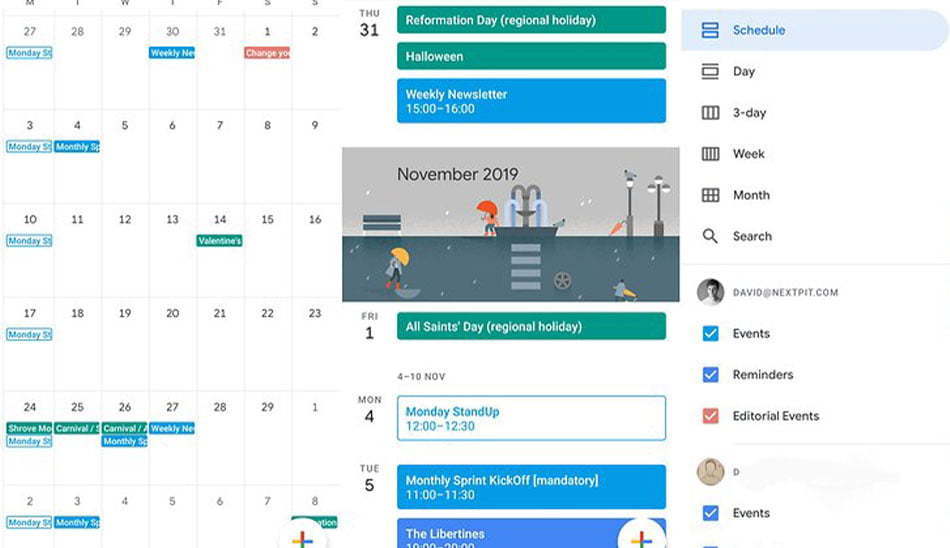 برنامه یادآوری تولد Google Calendar