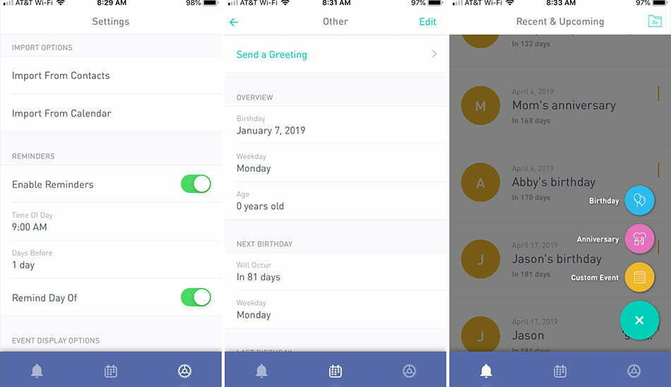 اپلیکیشن یادآور تولد +Birthday Calendar