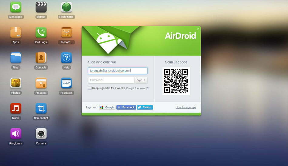 برنامه شبیه ساز ایردورید/ برنامه پلیر اندروید روی ویندوز ایردروید / airdroid