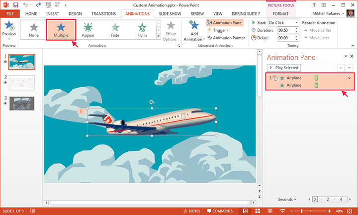 ساخت انیمیشن ساده در PowerPoint