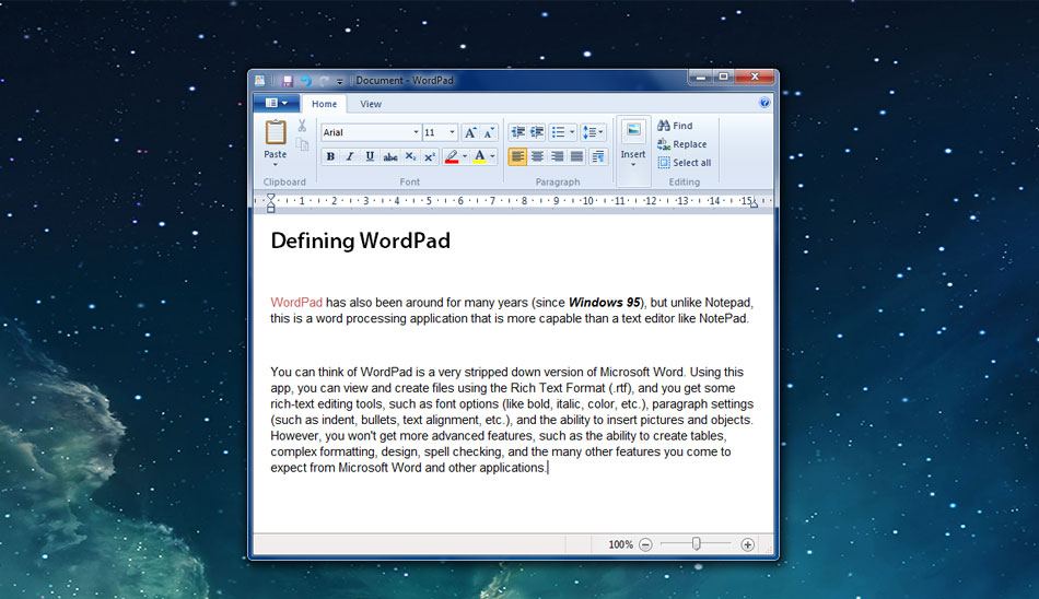 what is Wordpad/ نرم افزار ورد پد چیست