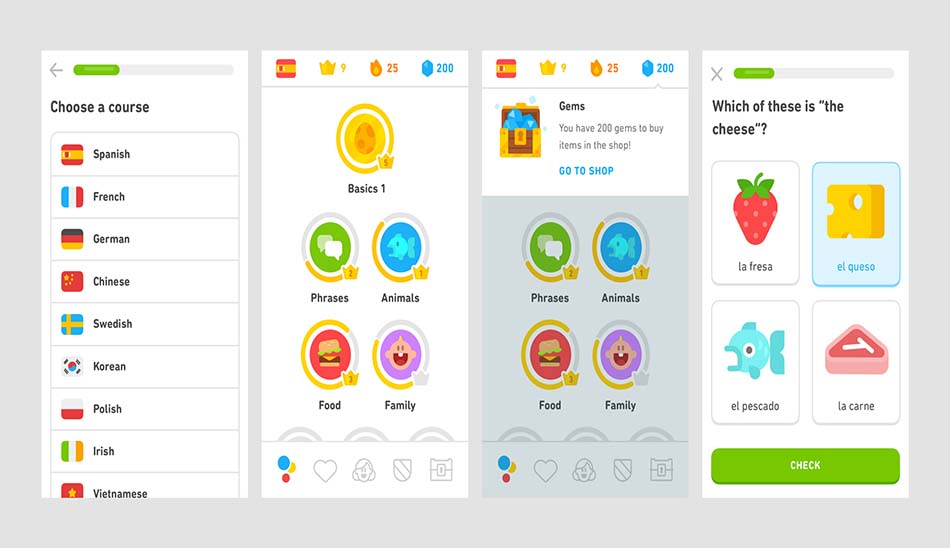 برنامه duolingo