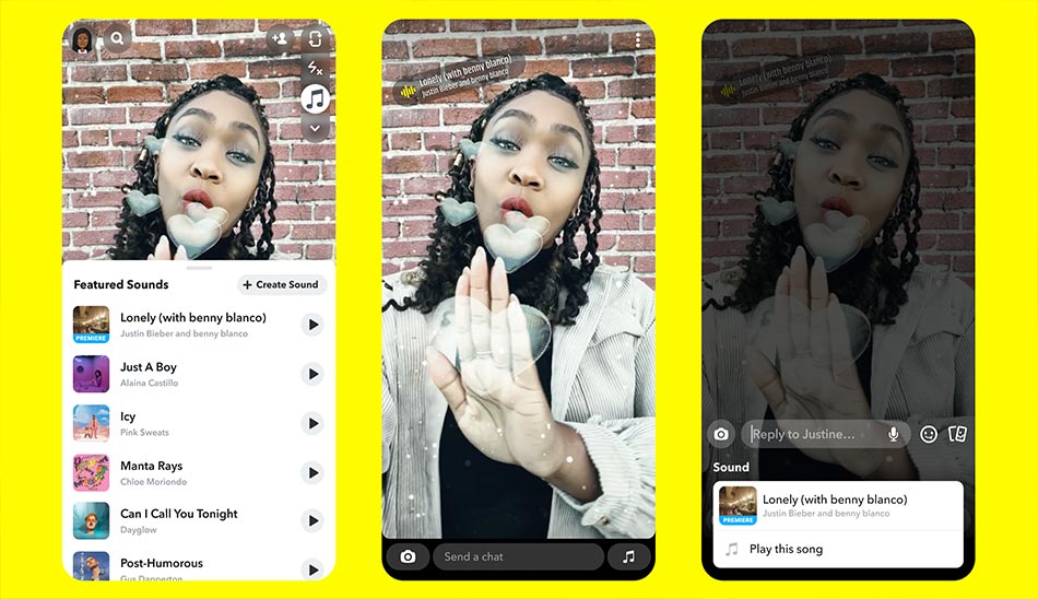 تشخیص نام و خواننده آهنگ ها با Snapchat