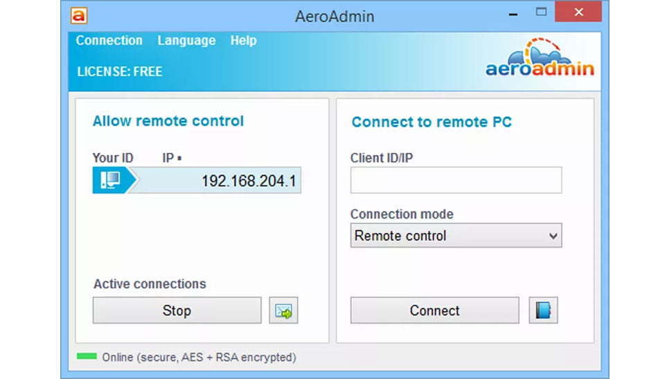 aeroadmin/ برنامه ریموت دسکتاپ