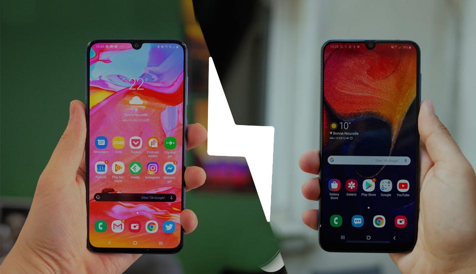 samsung-glaxy-a70-vs-a50/ مقایسه گوشی A70 و A50