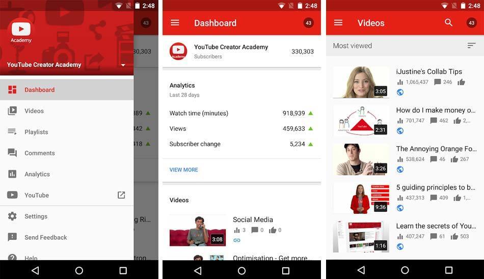youtube-studio/ برنامه استودیو یوتیوب