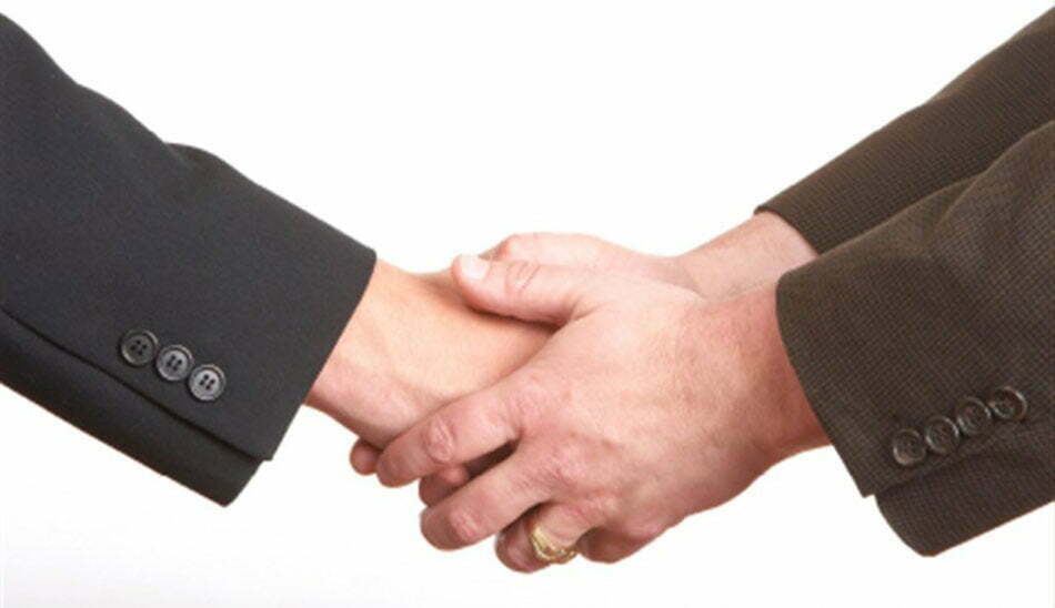 دو دستی دست دادن