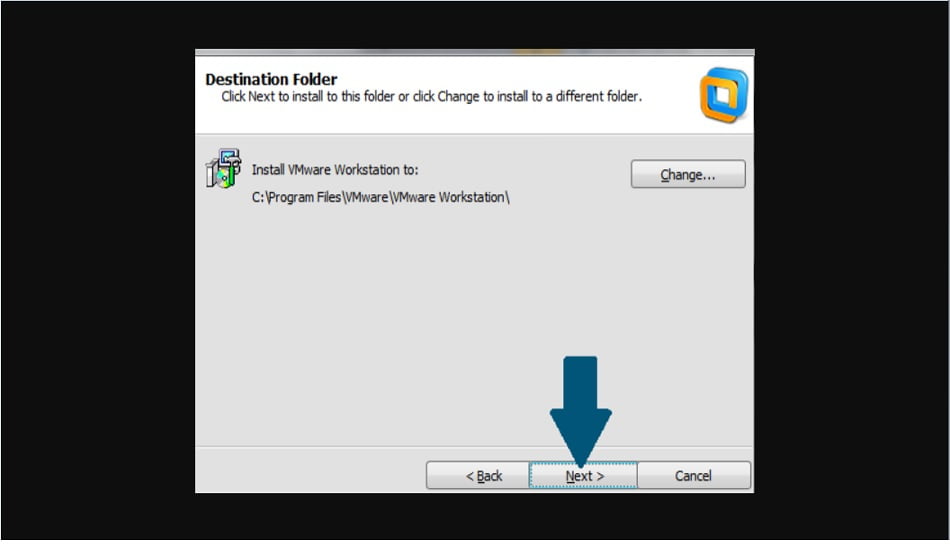 نصب برنامه vmware
