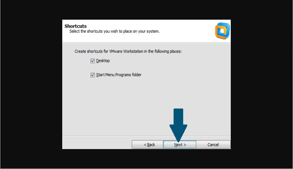 نصب برنامه vmware