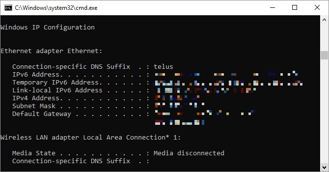 دستور های cmd - دستور Ipconfig