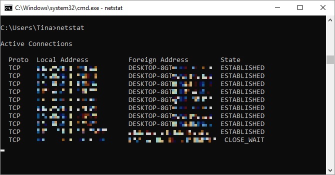 دستورات سی ام دی - Netstat