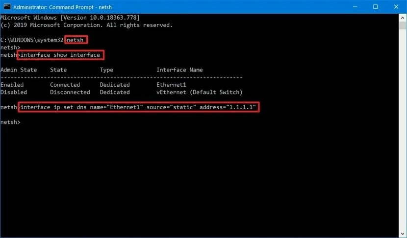 تغییر dns در ویندوز 10