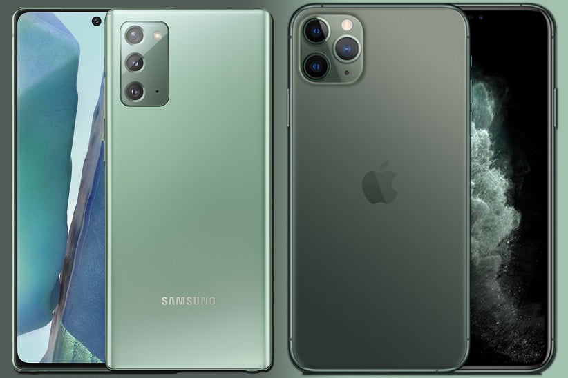 رقابت گلکسی Note 20 با Iphone 11 Pro