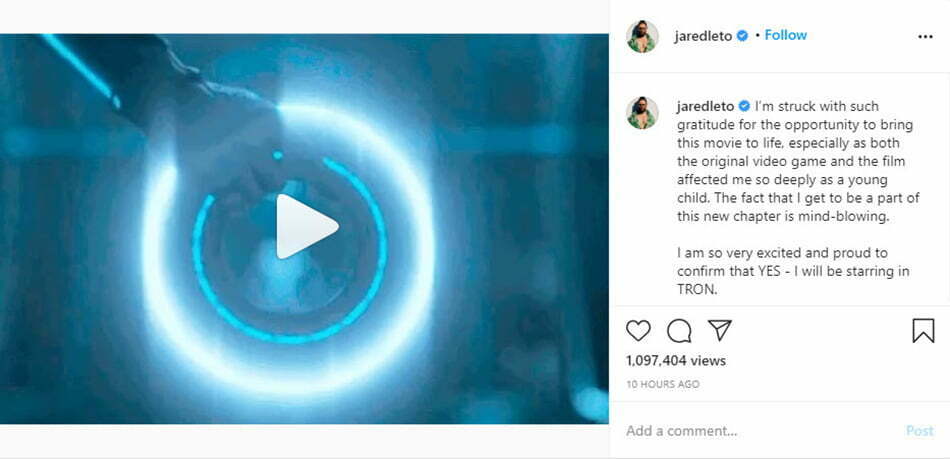 جرد لتو در فیلم Tron 3