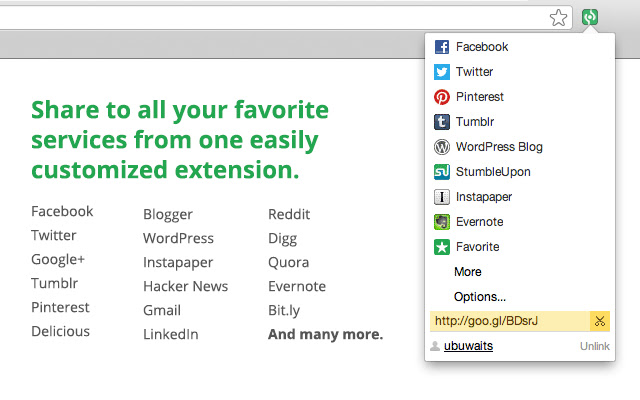 بهترین پلاگین های گوگل - Shareaholic for Google Chrome