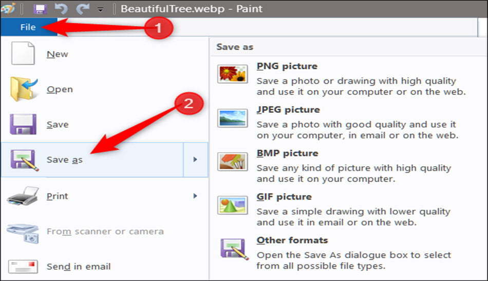 نرم افزار تبدیل فرمت webp