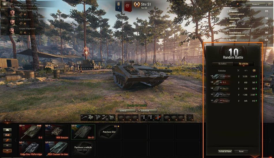 گیم پلی بازی World of Tanks
