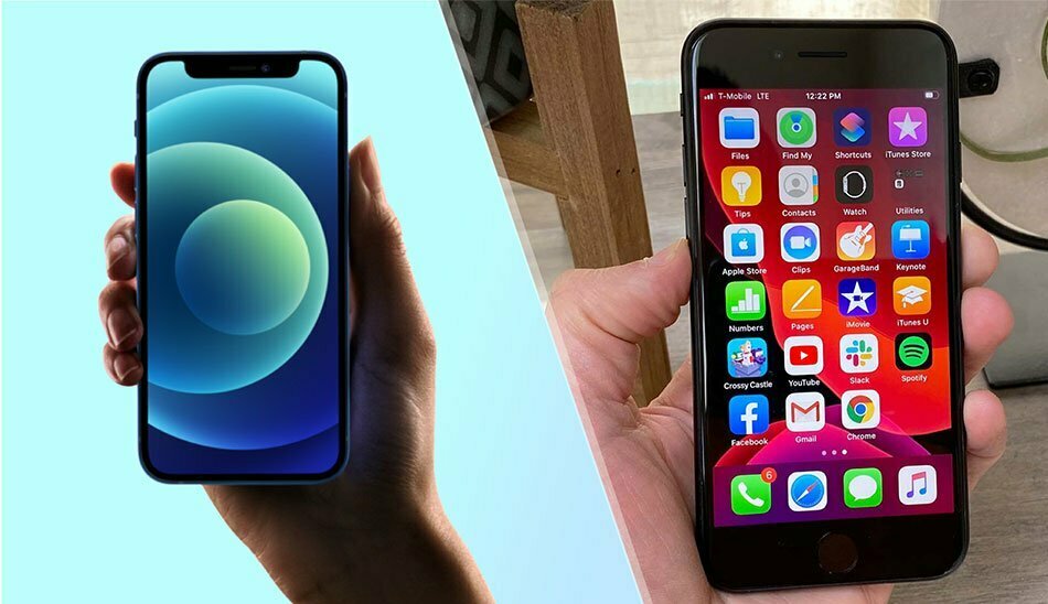 iPhone 12 mini/مقایسه آیفون 12 Mini و آیفون SE