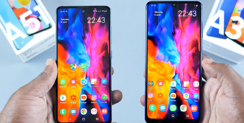 مقایسه Galaxy a31 و Galaxy a51