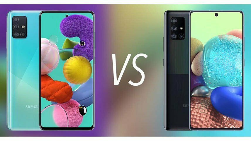 گلکسی a51 در مقابل گلکسی a71/Galaxy-A51-VS-A71