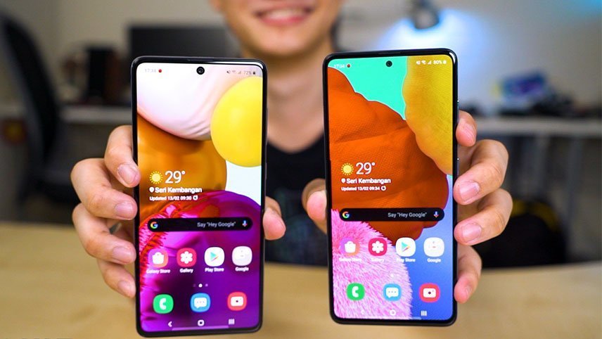 مقایسه گوشی موبایل گلکسی a51 ساموسنگ با گلکسی a71/Galaxy-A51-VS-A71