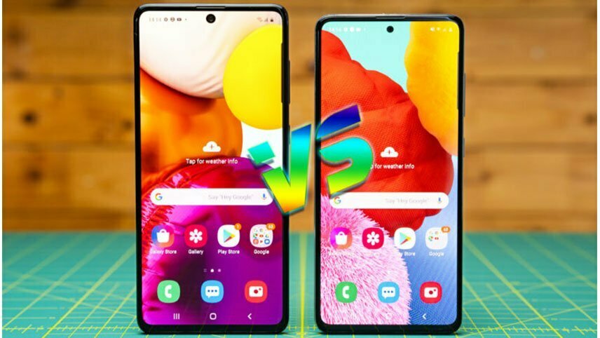مقایسه‌ گوشی موبایل گلکسی a51 ساموسنگ با گلکسی a71/Galaxy-A51-VS-A71