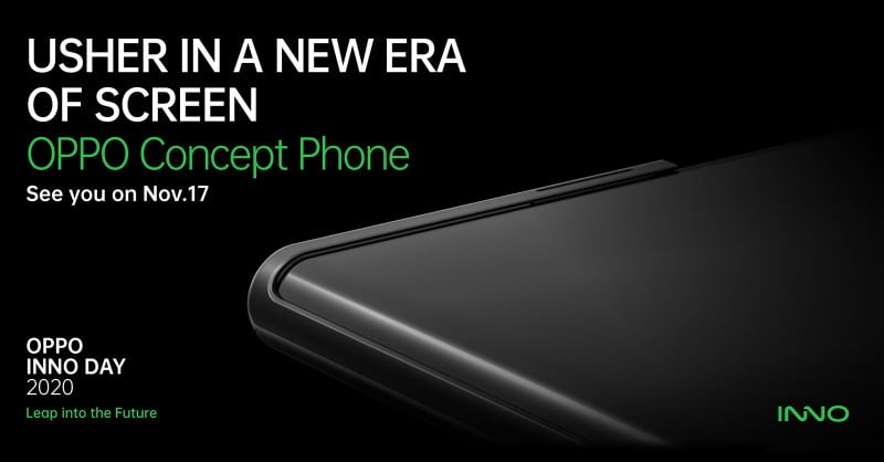 گوشی رول شونده اوپو / Oppo-concept-phone-Inno-Day-2020