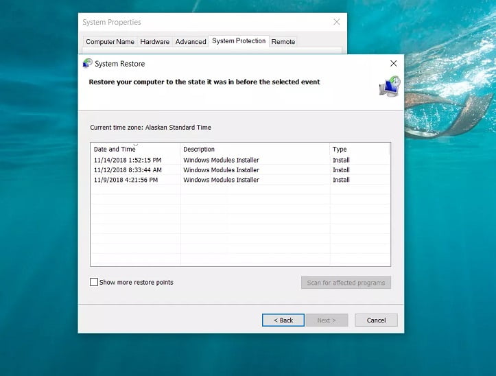 System Restore in Windows / ریستور ویندوز 10