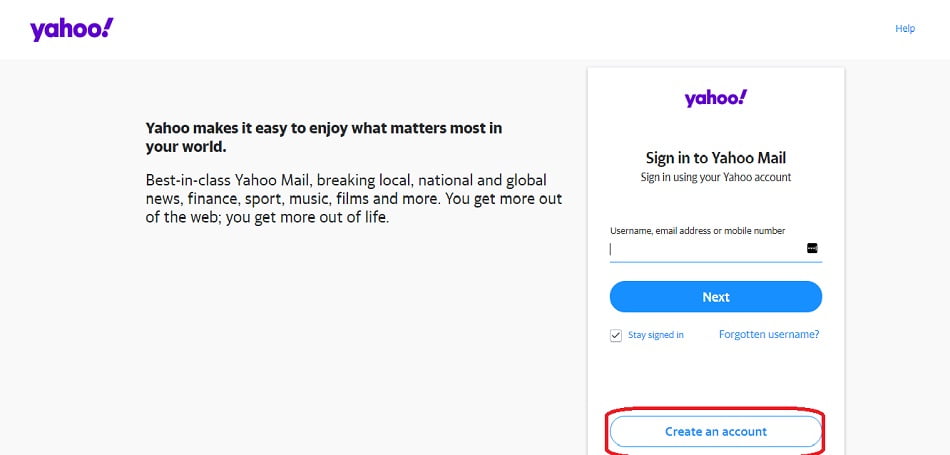 ساخت ایمیل بدون شماره تلفن/Yahoomail-1