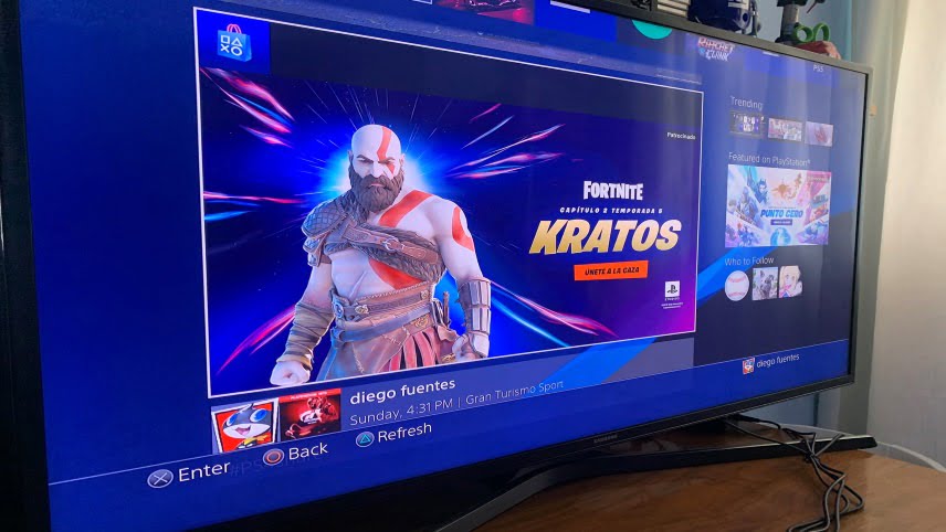 Kratos in PS Store for Fortnite