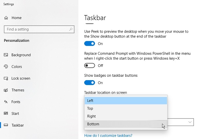 نوار وظیفه ویندوز - taskbar کامپیوتر