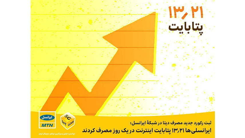 رکورد مصرف اینترنت ایرانسل