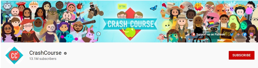 کانال های جالب یوتیوب - CrashCourse