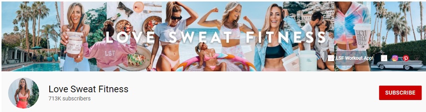 بهترین کانال های یوتیوب - Love Sweat Fitness