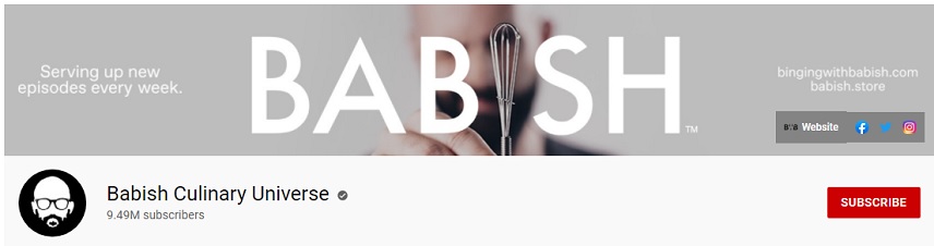 بهترین چنل های یوتیوب - Babish Culinary Universe
