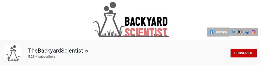بهترین چنل های یوتیوب - TheBackyardScientist