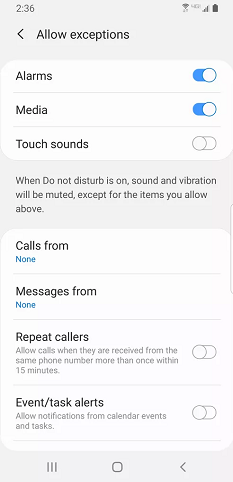 حالت do not disturb