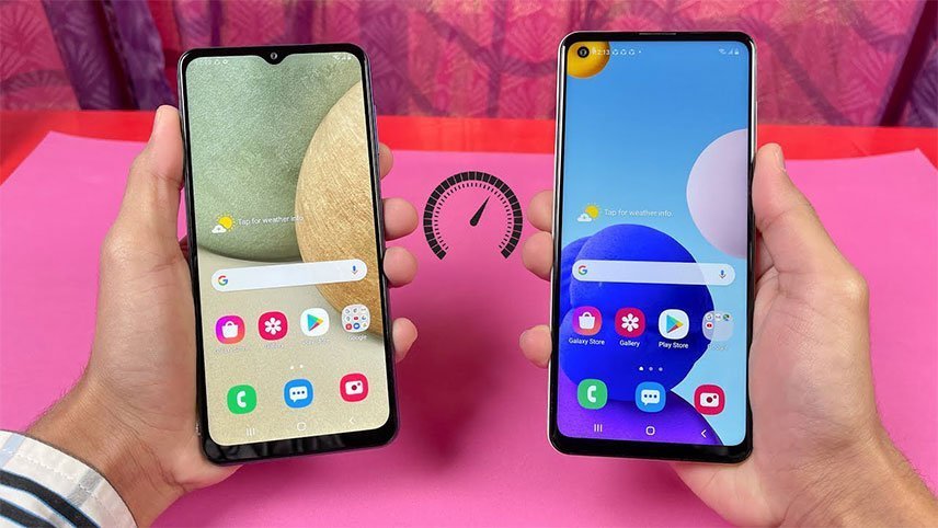 مقایسه گوشی a12 با a21s