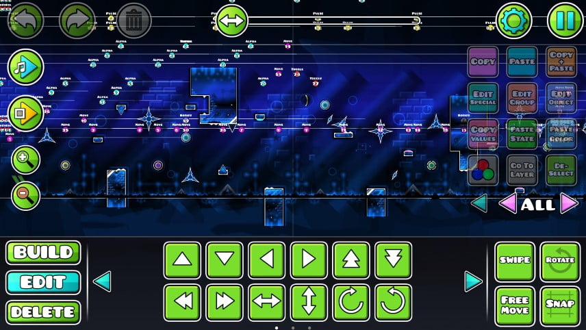 بازی موبایل Geometry Dash/ بازی جئومتری دش/ گرافیک بازی Geometry Dash