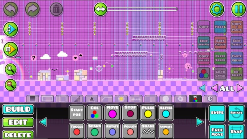 بازی موبایل Geometry Dash/ بازی جئومتری دش/ گرافیک بازی Geometry Dash