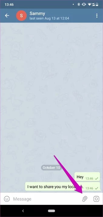 نحوه فرستادن لوکیشن در تلگرام