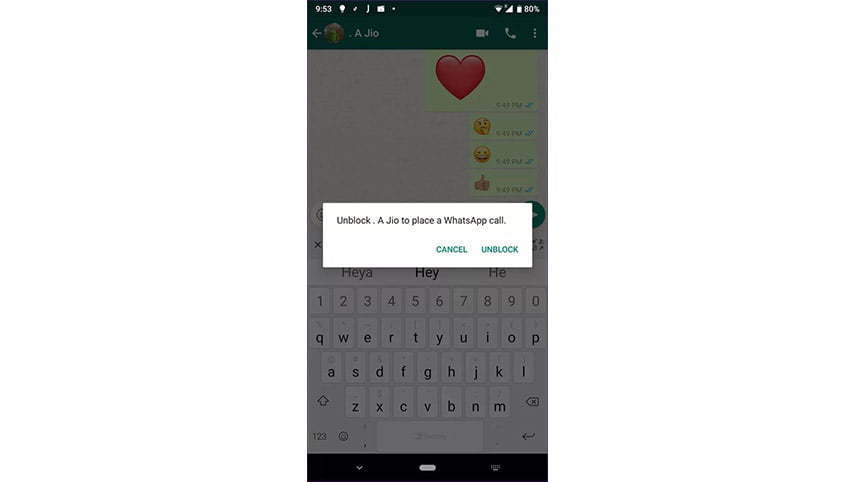 بلاک شدن توسط واتساپ