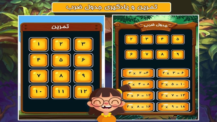 یادگیری جدول ضرب با بازی
