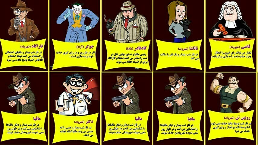 معرفی نقش های مافیا