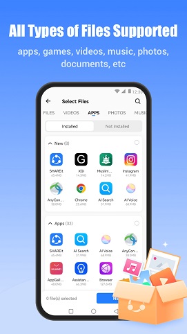 بهترین برنامه انتقال فایل بین دو گوشی / برنامه انتقال اطلاعات گوشی به گوشی