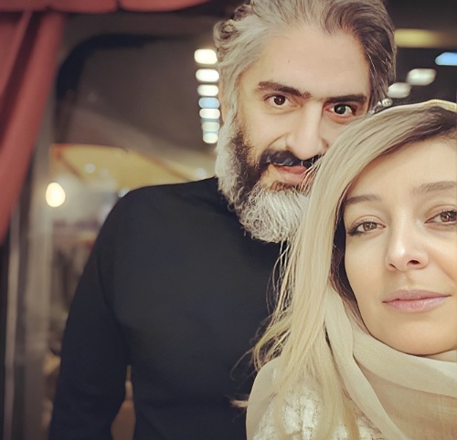 عکس ساره بیات و همسرش